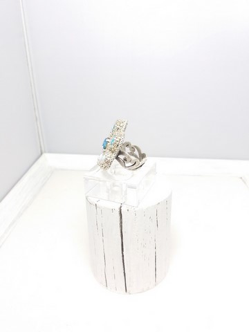 bijou fait main - bague Fleur El Mar profil