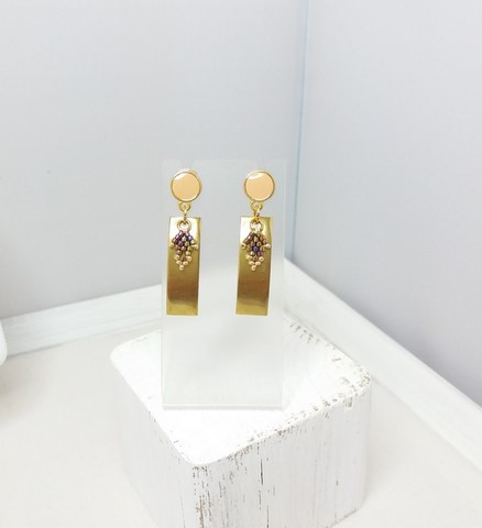 bijoux artisanaux - boucles les epoxy's light rose