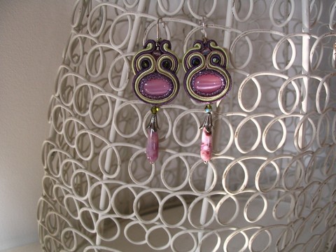 travail de soutache - Boucles Amélia