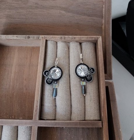 bijou artisanal - boucles Cristal