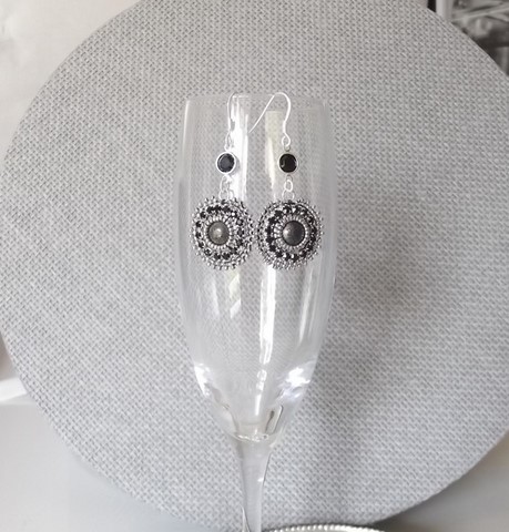 Bijou artisanal - boucles Druzy