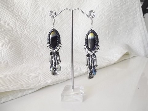 bijou brodé - Boucles Estréla