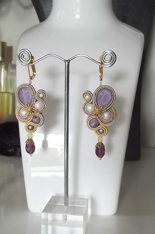 bijou artisanal - boucles Lilac Summer