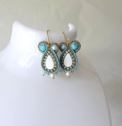 Bijou artisanal - Boucles petit pacific