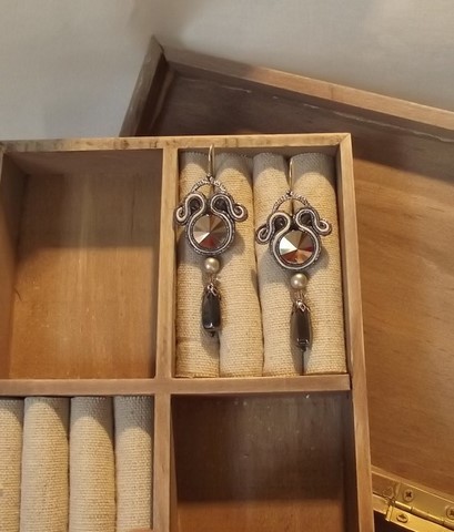 bijou artisanal - boucles "Romantic Rock"