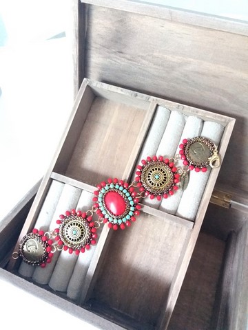 Bracelet "Pimientos" - travail artisanal fait main