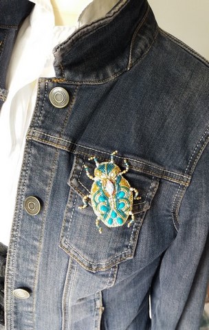 Broche scarabée 2 - bijoux originaux