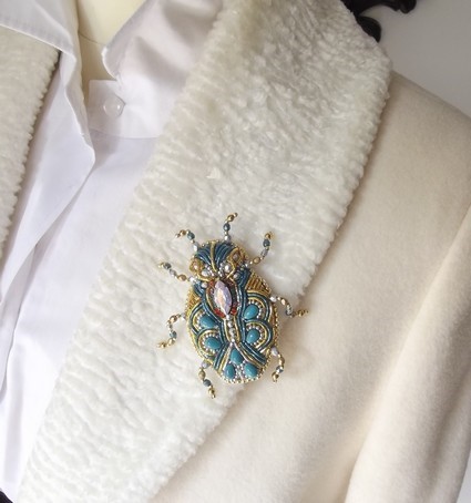 Broche scarabée 1- bijoux originaux