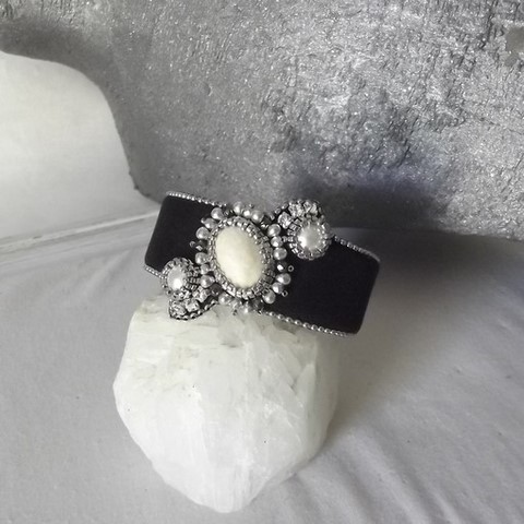 Bracelet manchette palladium mania -  Travail artisanal