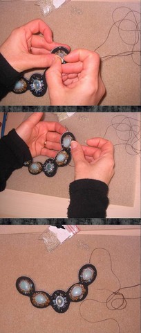 travail  à l'aiguille - bijoux originaux