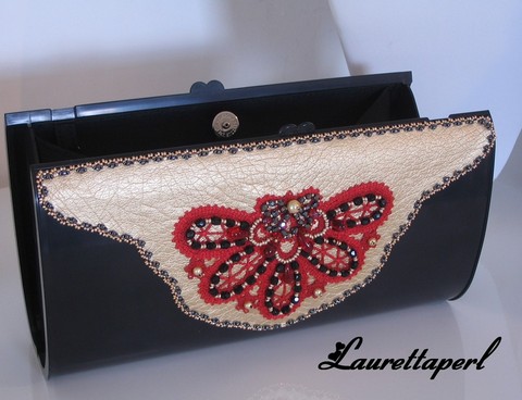 pochette soirée polka - bijou cristal