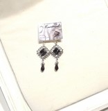 bijou artisanal - boucles graphite