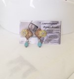 bijou brodé - Boucles clip Tilapia