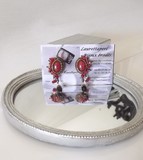 bijou artisanal -Boucles Eclats de corail clip