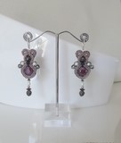 bijou artisanal - Boucles Rouge douceur