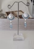 bijou artisanal - boucles "Scarab aqua"