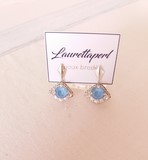 bijou artisanal - boucles Silky bleues