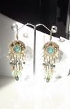 bijou artisanal - boucles Star Royal Green